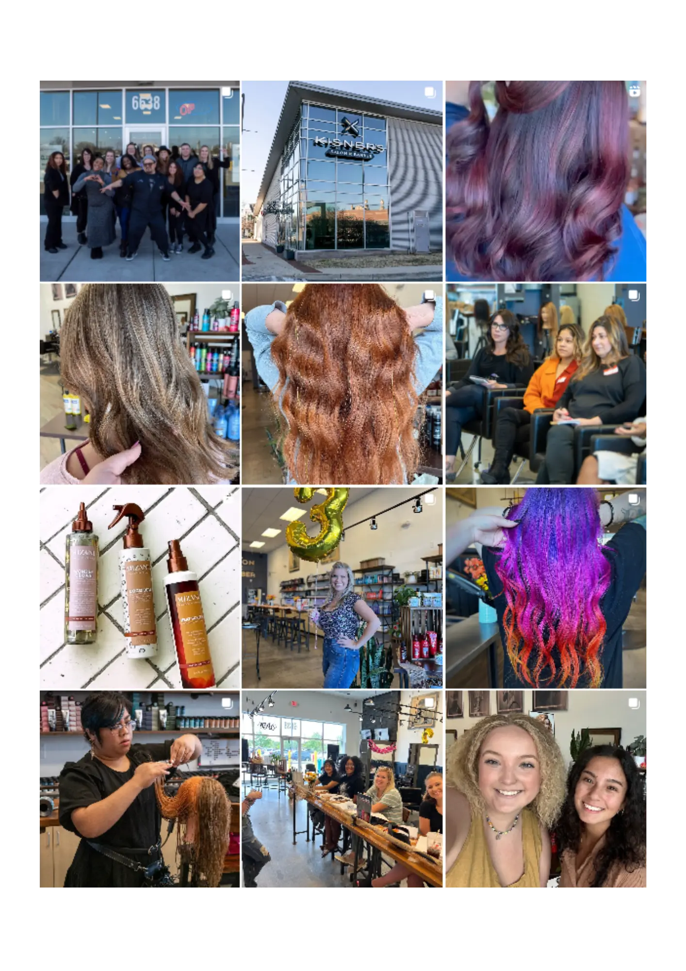 Kisner's Hair Company Social Media