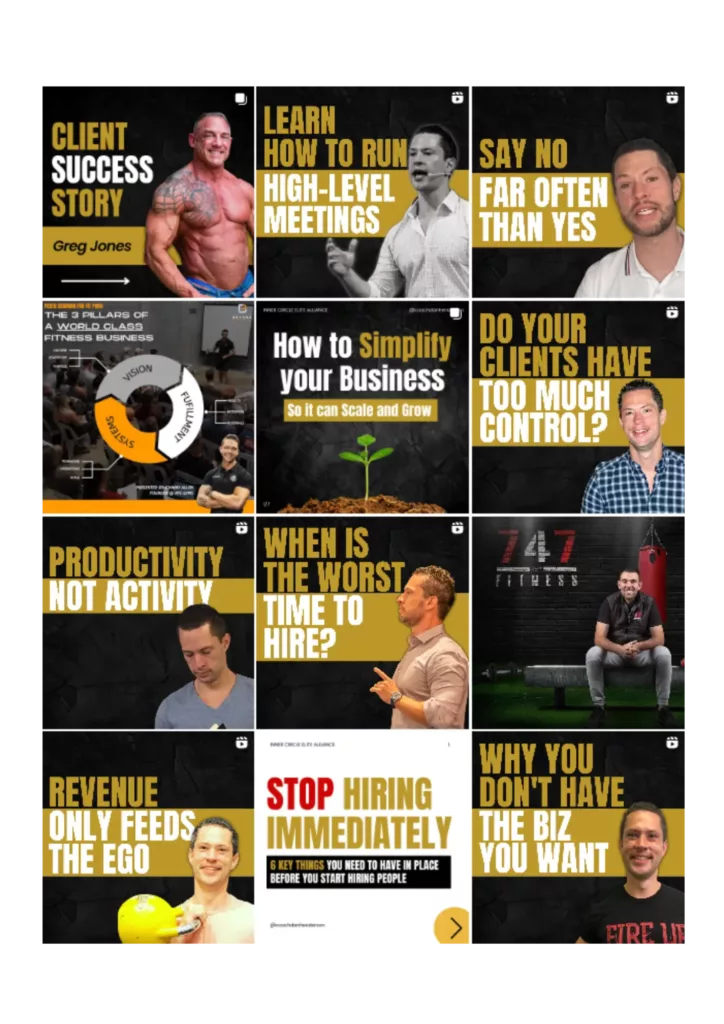 Social Media Management Sample - Business Coach